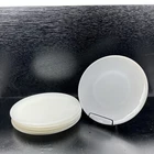 Set of 5 ~Federal Milk Glass 7.5” Oven Proof Plates ~Vintage  1940's