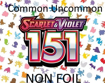 Pokémon - 151 - Common / Uncommon / Rare - Scarlet & Violet Singles Non Foil
