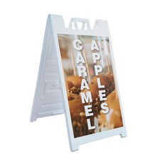 Caramel Apples Heavy Duty A-Frame Sidewalk Sign Freshly Made Treats Food Stands