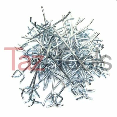 CAL/ATE/AJ 50 pc 4" x 1/4" PEG BOARD HOOKS Shelf Hanger Kit Garage Storage Hanging Pegboard