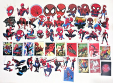 Comic super heros Stickers for kids. Set of 54 decal stickers. Spider man