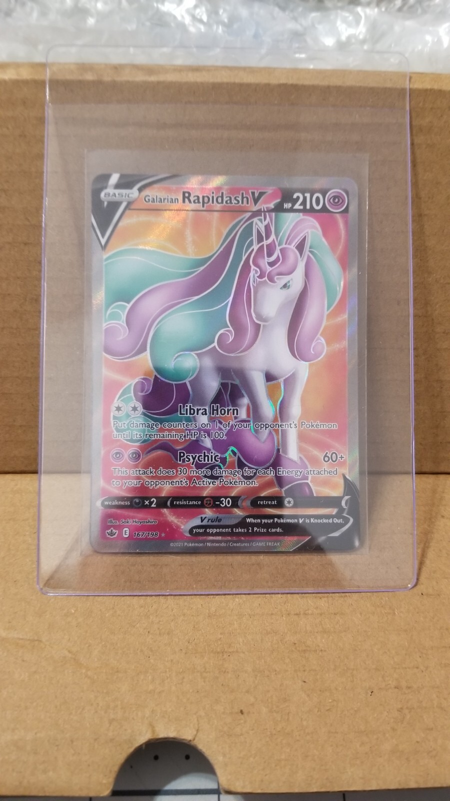 Galarian Rapidash V 167/198 Chilling Reign Full Art Ultra Rare Pokemon Card