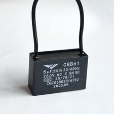 CBB61 5mfd 5uf 5.0uf 250V VAC Fan MOTOR START Capacitor 2 WIRES US STOCK