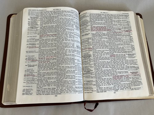 1964 4th Improved Ed Thompson KJV Chain Reference Bible Genuine Cowhide Leather - Picture 11 of 12