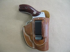 S&W 60, 36, 640, 642, 442 IWB Leather In The Waistband ConcealCarry Holster TAN