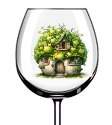 12x Obst Haus Becher Weinglas Flasche Vinyl Aufkleber Abziehbilder L387