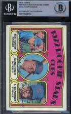 Burt Hooton Gene Hiser Earl Stephenson Beckett BAS Signed 1972 Topps Rookie Star