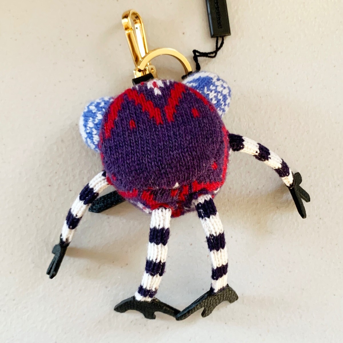 $395 Burberry Doris The Frog Studded Knitted Bag Charm $395 Burberry Doris The Frog Studded Knitted Bag Charm