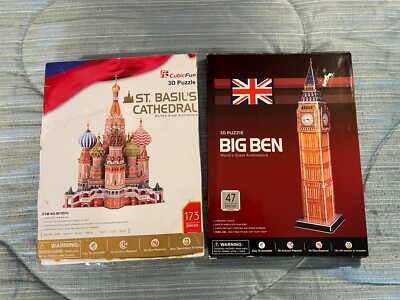 Cubic Fun 3D Puzzles Big Ben St.Basil s Cathedral, Sealed