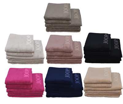 JOOP! Set 6x Duschtuch + 6x Handtuch + Gratis 2x Steakbesteck Frottee Set Sets