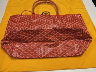 Goyard Saint Louis GM Tote Bag Pouch Orange Shopping Purse Auth