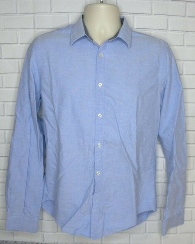 Zara Man Slim Fit Blue dress Shirt Size 