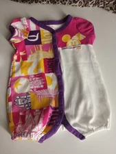 Disneyland Resort 2021 Minne Mouse Baby Jumpsuit Size NB Multicolor Newborn 