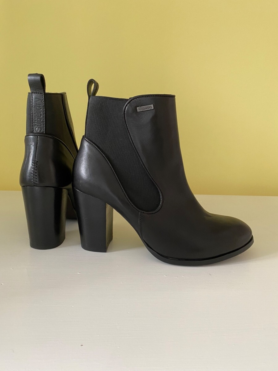 Leather Superdry Fleur Heel Chelsea Boot Top Superdry Ankle Boots