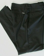 Women's Size 2 Average Black Poly Pinstripe Dress Pants By New York  Co NY C
