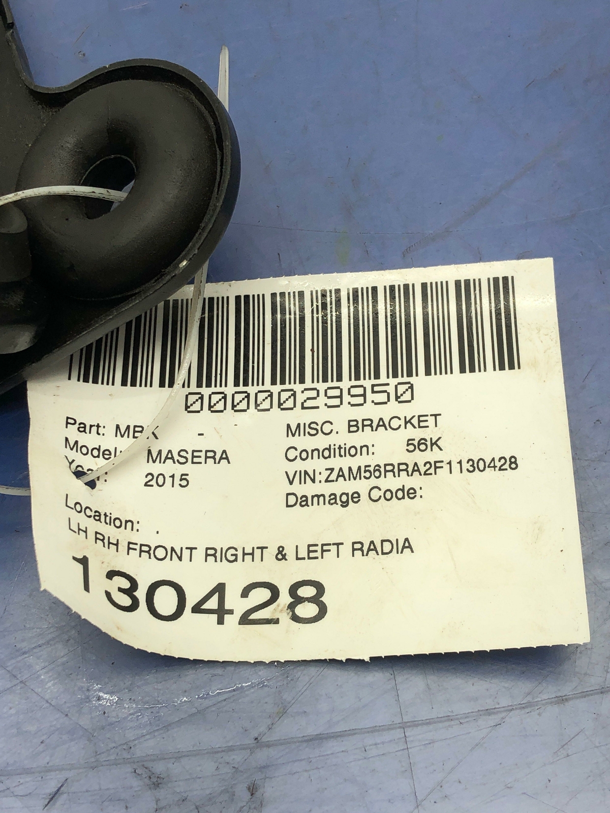 Maserati Quattroporte 2014-2017 Front Right Radiator bracket