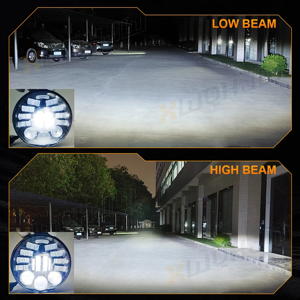 2PCS 5.75 5-3/4" Chrome LED Headlights For Cadillac DeVille 62-74 Calais 65-74 — 第 4/4 张图片