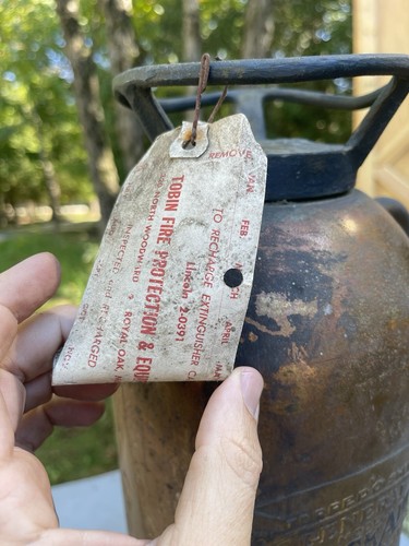 Antique General Quick aid Fire Extinguisher EMPTY TS-15 Brass Soda Acid Torpedo - Picture 4 of 7