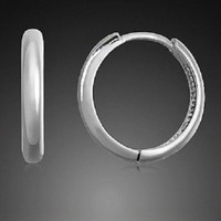Echt 925 Silber Creolen Klappcreolen Kreolen Ohrringe Damen Matt Glanz 16 Mm