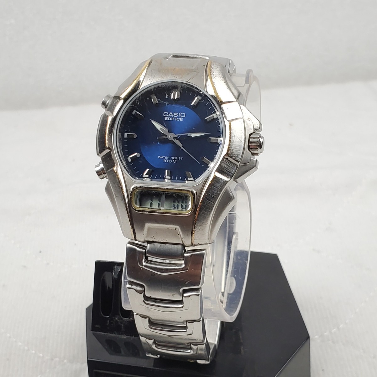 Ndreamさん専用　中古　CASIO EDIFICE アナログ・デジタル腕時計 CASIO EDIFICE EFA-100 ANA-DIGI ALARM BLUE WR 100M MEN'S