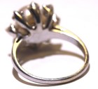 14k white gold .80ct SI1 H diamond round pearl ring 5.1g estate size 7.5 — photo 5