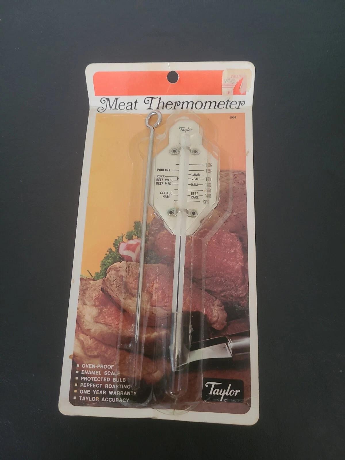 Vintage Taylor Meat Thermometer #5936 - New in Original Package - 1970’s Era