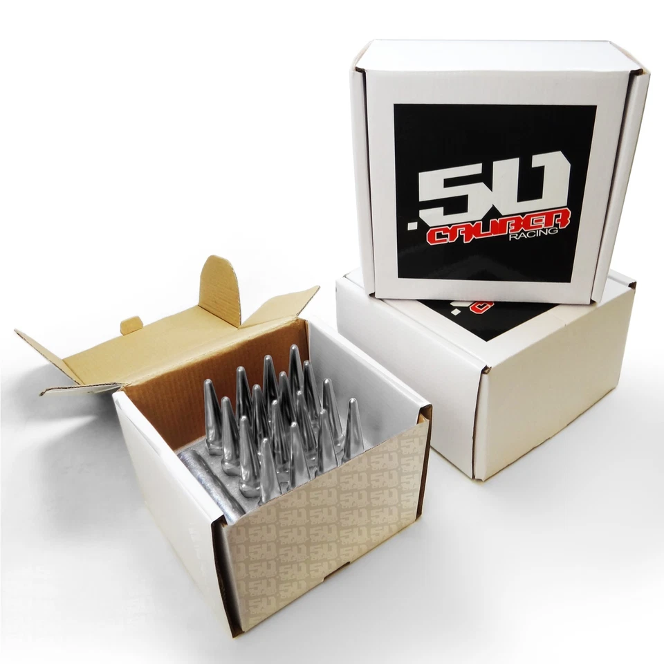 Steel Spike Lug Nuts 1/2" SAE Fit Fox Mustang Fairmont EZGO Club Car Cart Chrome - Image 4 of 4