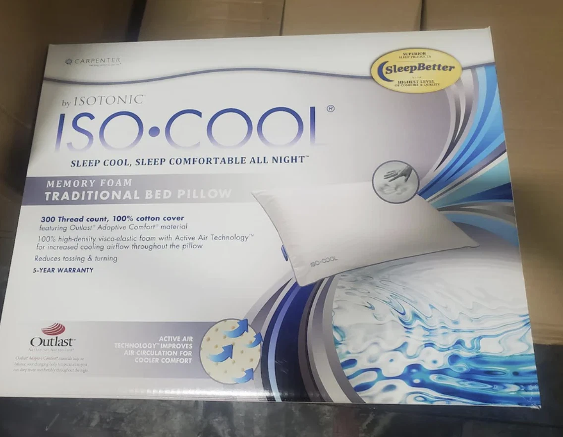 Isotonic Iso-Cool Memory Foam Queen Mattress Topper with Outlast Cover