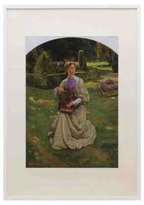 John Byam Liston Shaw der Vogel im Käfig A3 A4 gerahmter Druck Bild