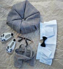 Detective For 20cm Plush Doll Shirt Pants Glasses Clothes Clothing Suit Dress Up