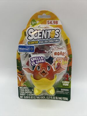 SCENTOS Scented Egg Decorating Wraps Kit for 6 Eggs Dino Fun by WeVeel Ages 3+