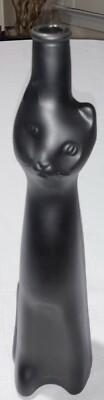 Happy Cat Shaped Mosel Riesling Black Wine Bottle 2014 Collectible, NEW. Germany