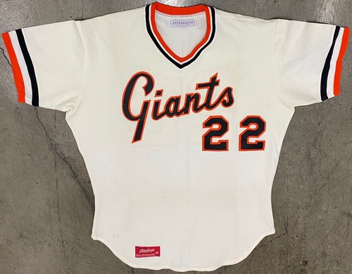 Vintage 1980er San Francisco Giants #22 Will Clark Rawlings Trikot Gr. 44 MLB genäht