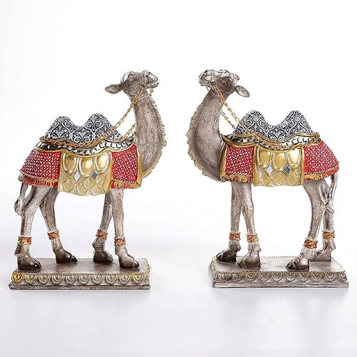 Safari Animals Camel Statue 10.2 Inches Resin Home Decorations Collectible Ho... - 第 7/7 張圖片