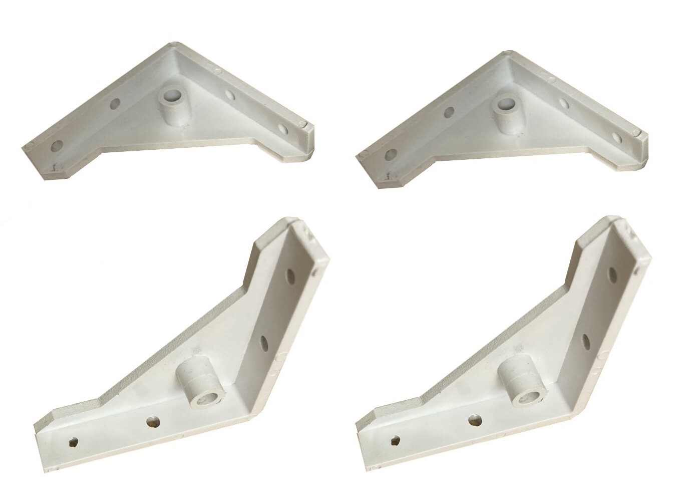 4 x WHITE 67mm ANGLE BRACKET BRACE Strong Plastic Fix/Repair/Join Corner Plate