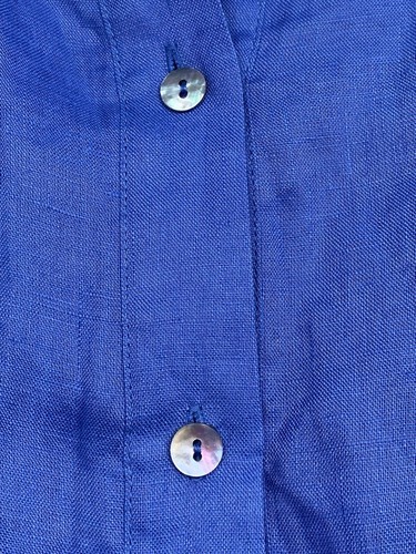 Magaschoni NWT Linen Collared Button Down Long Sleeve Shirt Women’s M $168 - 第 5/10 張圖片