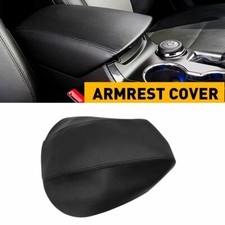 Leather Fits 2011-2018 Ford Explorer Console Lid Armrest Cover Black Accessories