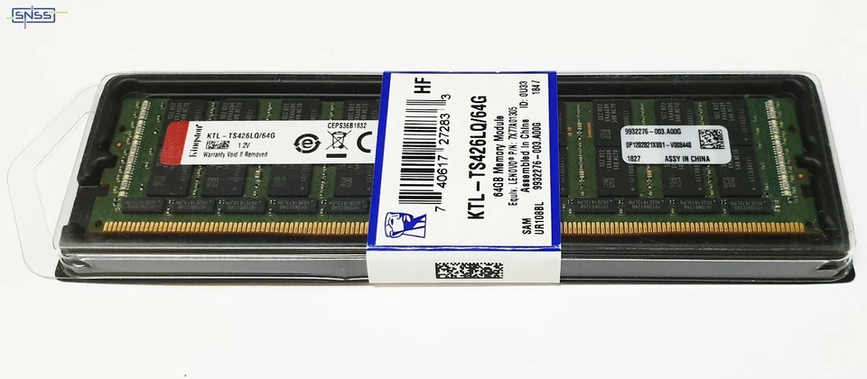 LENOVO Kingston DDR4 64GB 2666MHz ECC KTL-TS426LQ/64G QuadR LR MemoryEX VAT £174 - Image 2 of 3