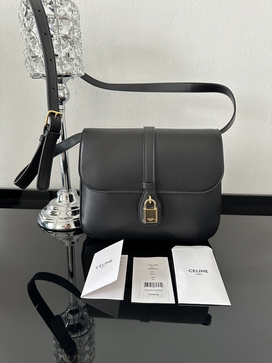 $2700 CELINE Medium TABOU Black Leather Shoulder Bag | eBay