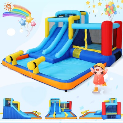 #ad 🔫Kids Water Slide Park Inflatable House with Big Swimming Pool amp; Water Cannon🔫 $349.99