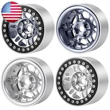 FLYXM 4x 1.9'' Alloy Beadlock Wheel Rim for 1/10 RC Axial SCX10 TRX4 Crawler Car
