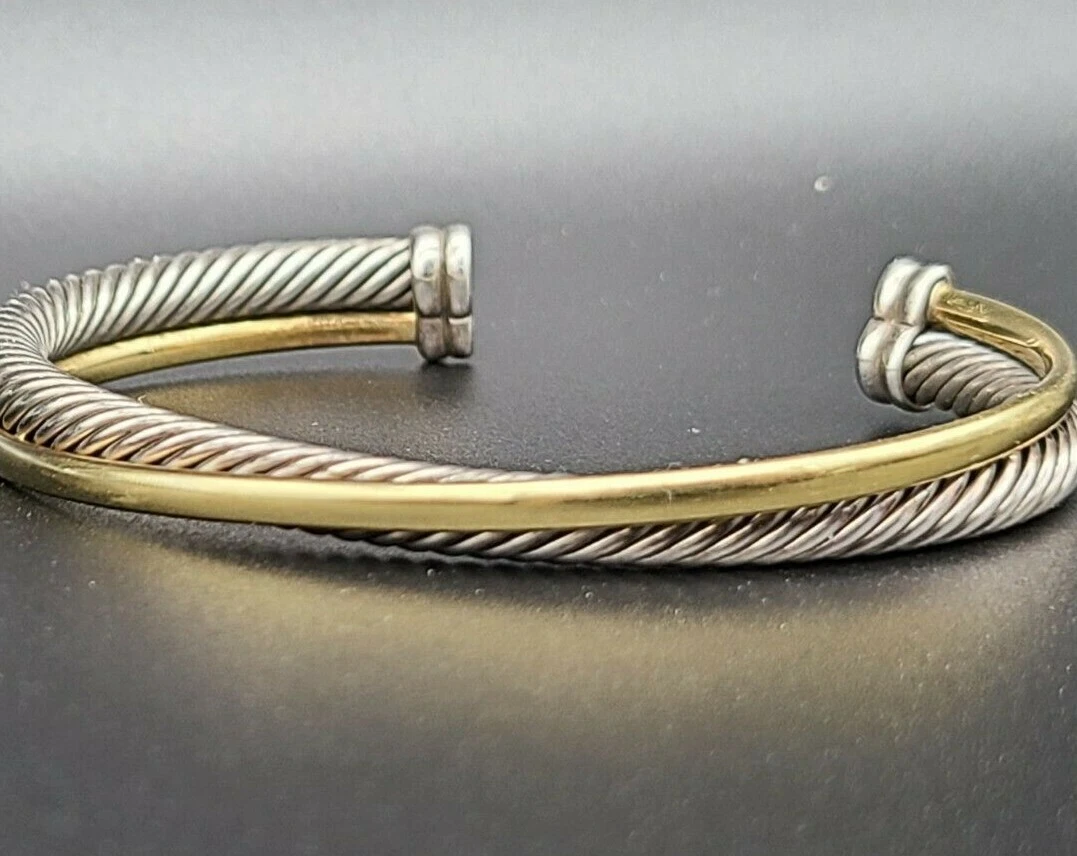 David Yurman Cable Crossover Wide Cuff Bracelet | Sylvan's Jewelers