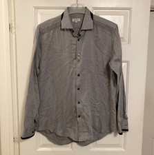 Bogosse Mens L/S Button Up Shirt Sz 4 Grey Designer