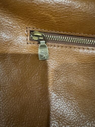 Pratesi Firenze Italy Brown Leather Vendor Style Mail Bag B475 Buckle Strap NWT - Picture 11 of 16