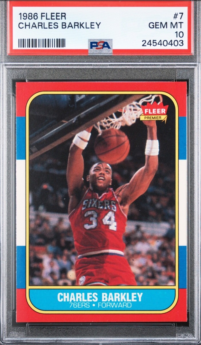 1986 Fleer — Charles Barkley — ROOKIE — 💎 MINT PSA 10