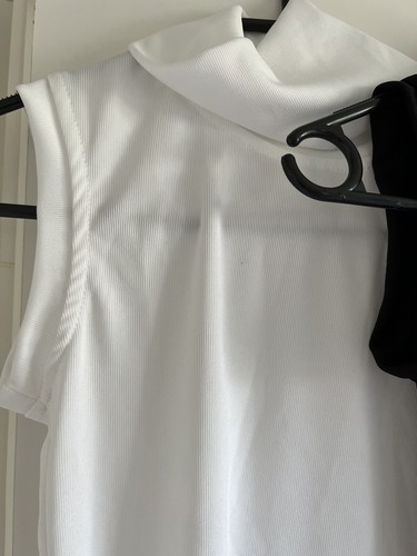 Damen Rollkragen Weste Slim Ärmellos Bauchfreies Top T-Shirt Gerippt Tank Dünn - Bild 2 von 7