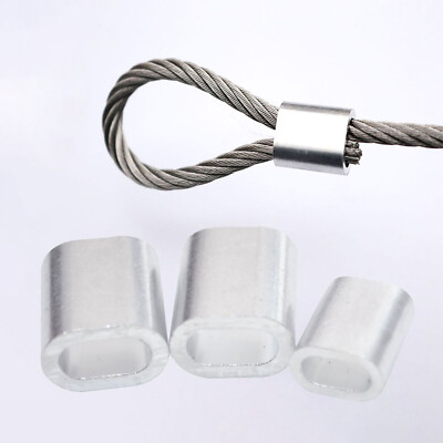 Aluminium Wire Rope Ferrules & Clamp Sleeves – Crimping Tool Compatible – Assorted Sizes 1mm To 12mm