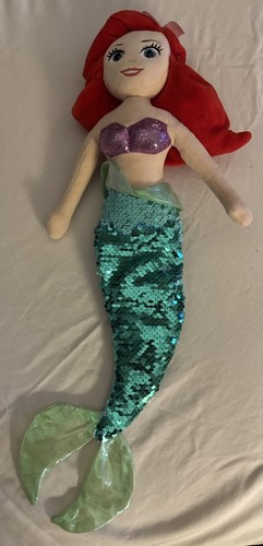 Ty Beanie Sparkle- Disney's ARIEL Little Mermaid 18" Plush (Sequins Version)