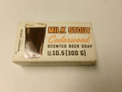 NIB The Whiskey Ginger Cedarwood Milk Stout Scented Beer Soap