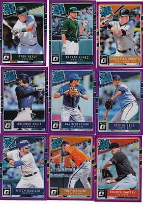 2017 Optic Purple Prizm Refractor #39 Jose De Leon Rays SP